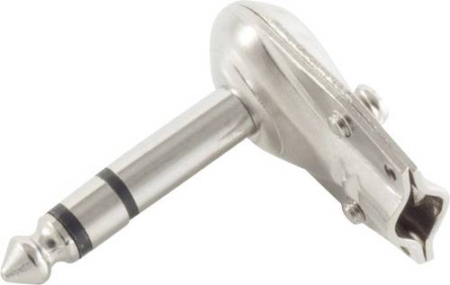 TRU Components 1559786 Klinken-Steckverbinder 6.35 mm Stecker, gewinkelt Polzahl: 3 Stereo Silber 1