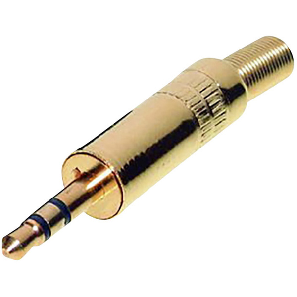 TRU Components 1559794 Klinken-Steckverbinder 3.5mm Stecker, gerade Polzahl (num): 3 Stereo Gold