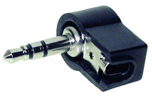 TRU Components 1559795 Klinken-Steckverbinder 3.5 mm Stecker, gewinkelt Polzahl: 3 Stereo Schwarz 1