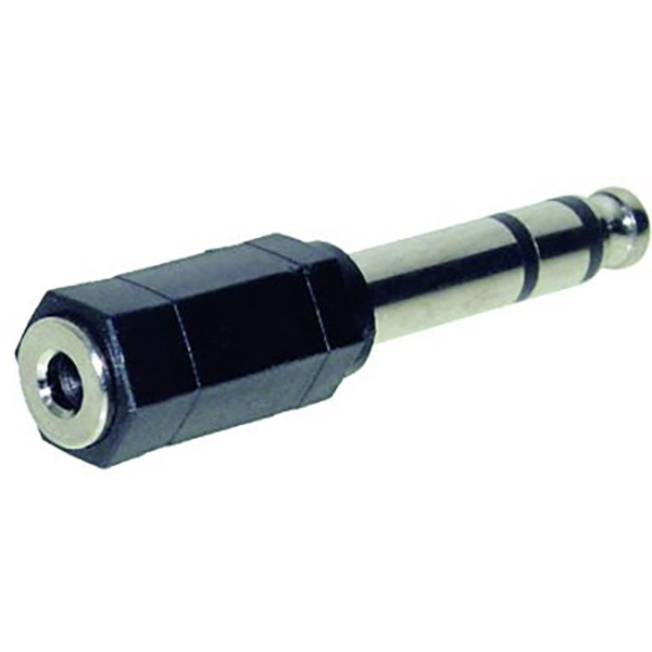 TRU Components Klinken-Adapter Klinkenstecker 6.35mm - Klinkenbuchse 3.5mm Stereo, Mono Polzahl (num):3, 2