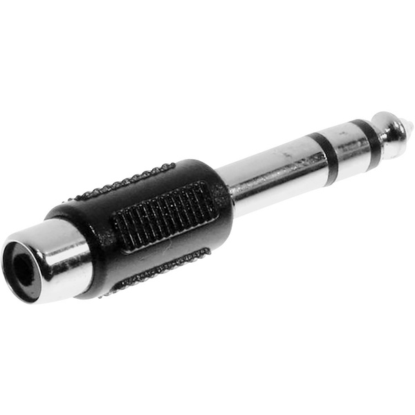TRU Components Klinken-Adapter Klinkenstecker 6.35mm - Cinch-Buchse Stereo Polzahl (num):3 1St.