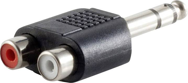 'Stereo 6,3mm zu 2 RCA Audio-Adapter', geeignet für den Anschluss von Audiogeräten, ermöglicht Stereo- zu RCA-Signalumwandlung.