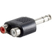 TRU Components Klinken-Adapter Klinkenstecker 6.35mm - Cinch-Buchse Stereo Polzahl:3