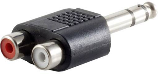 TRU Components Klinken-Adapter Klinkenstecker 6.35mm - Cinch-Buchse Stereo Polzahl:3