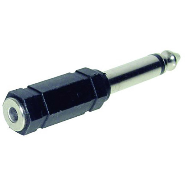 TRU Components Klinken-Adapter Klinkenstecker 6.35mm - Klinkenbuchse 3.5mm Mono Polzahl (num):2
