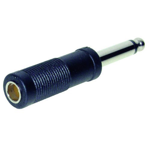 TRU Components Klinken-Adapter Klinkenstecker 6.35 mm - Klinkenbuchse 6.35 mm Mono, Stereo Polzahl