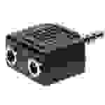 TRU Components Klinken-Adapter Klinkenstecker 3.5mm - Klinkenbuchse 3.5mm Stereo Polzahl (num):3