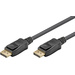 Goobay DisplayPort Anschlusskabel 0.50m vergoldete Steckkontakte, verriegelbar Schwarz [1x DisplayPort Stecker - 1x DisplayPort