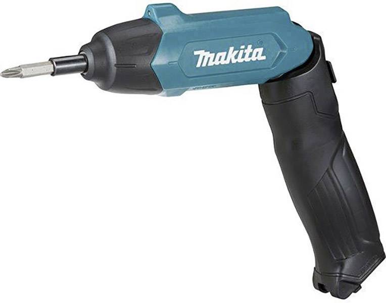 Makita DF001DW Akku-Stabschrauber, Akku-Knickschrauber 3.6 V 1.5 Ah Li-Ion inkl. Akku, inkl. Ladegerät, mit Zubehör, inkl. Koffer