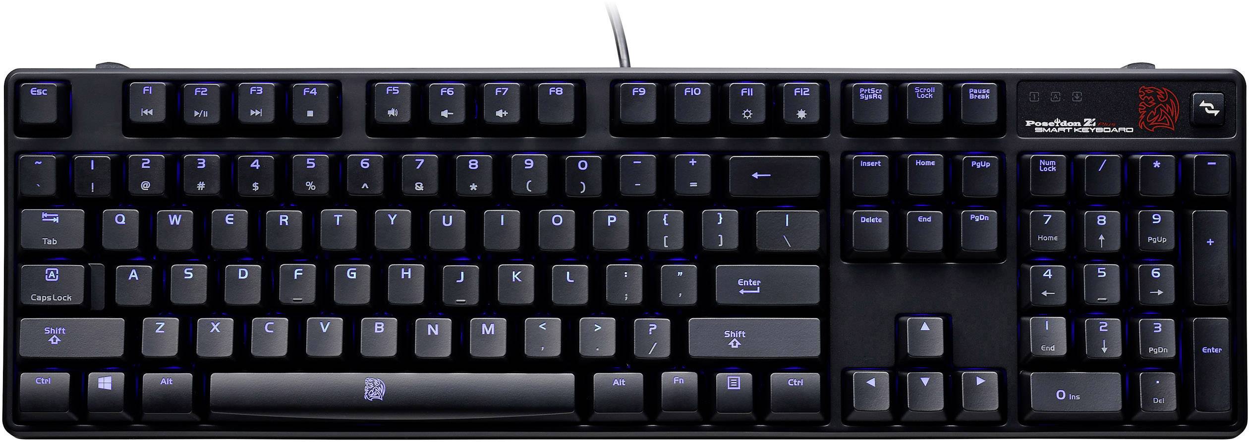 TT eSports USB-Gaming-Tastatur Poseidon Z Plus+ SMART Beleuchtet Schwarz