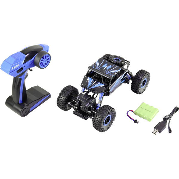 Basetech Rock Crawler 1:18 RC Einsteiger Modellauto Elektro Crawler Allradantrieb (4WD)