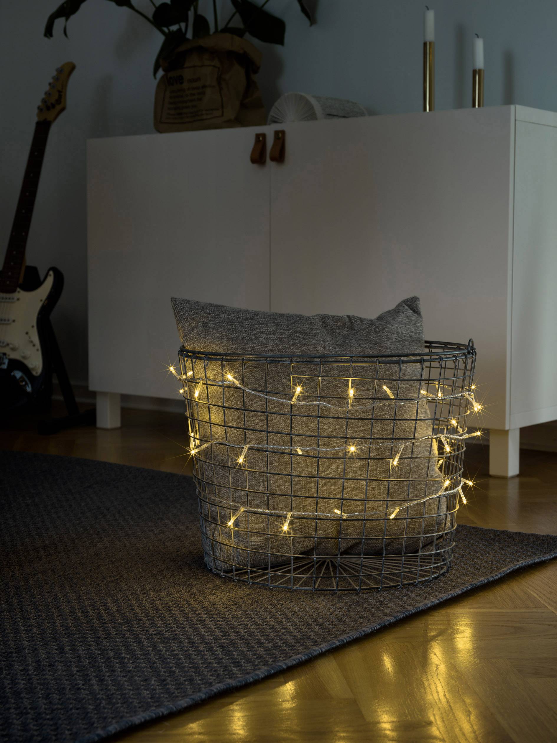 Konstsmide 6353-823 Micro-Lichterkette Innen EEK: G (A - G) netzbetrieben Anzahl Leuchtmittel 50 LED Bernstein Beleuchtete Länge: 3.43 m