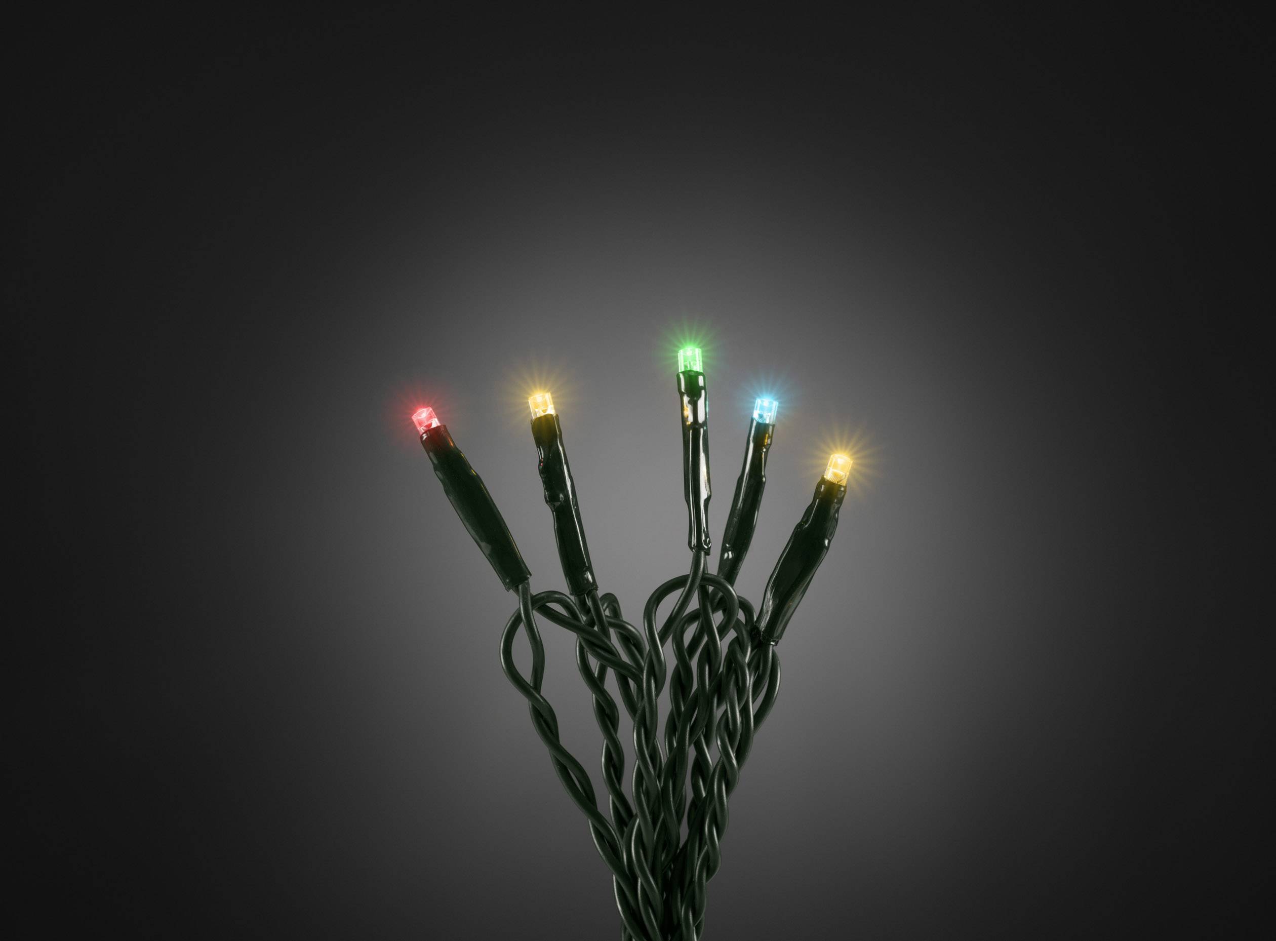 Konstsmide 6351-520 Micro-Lichterkette Innen netzbetrieben Anzahl Leuchtmittel 20 LED RGB Beleuchtete Länge: 1.33m dimmbar