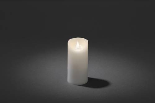 Konstsmide 1831-100 LED-Echtwachskerze Weiß (Ø x H) 7.5cm x 15.5cm