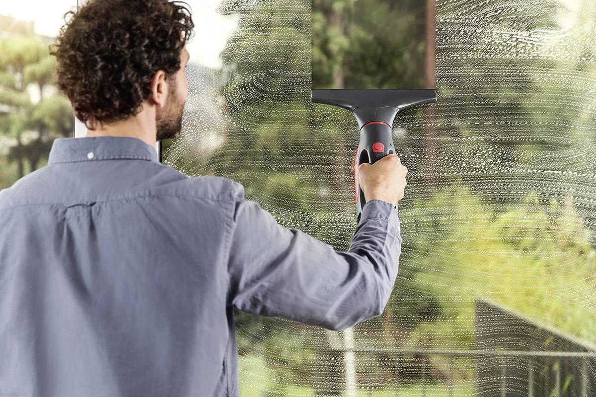 Vileda Windowmatic POWER Fenstersauger Grau, Rot