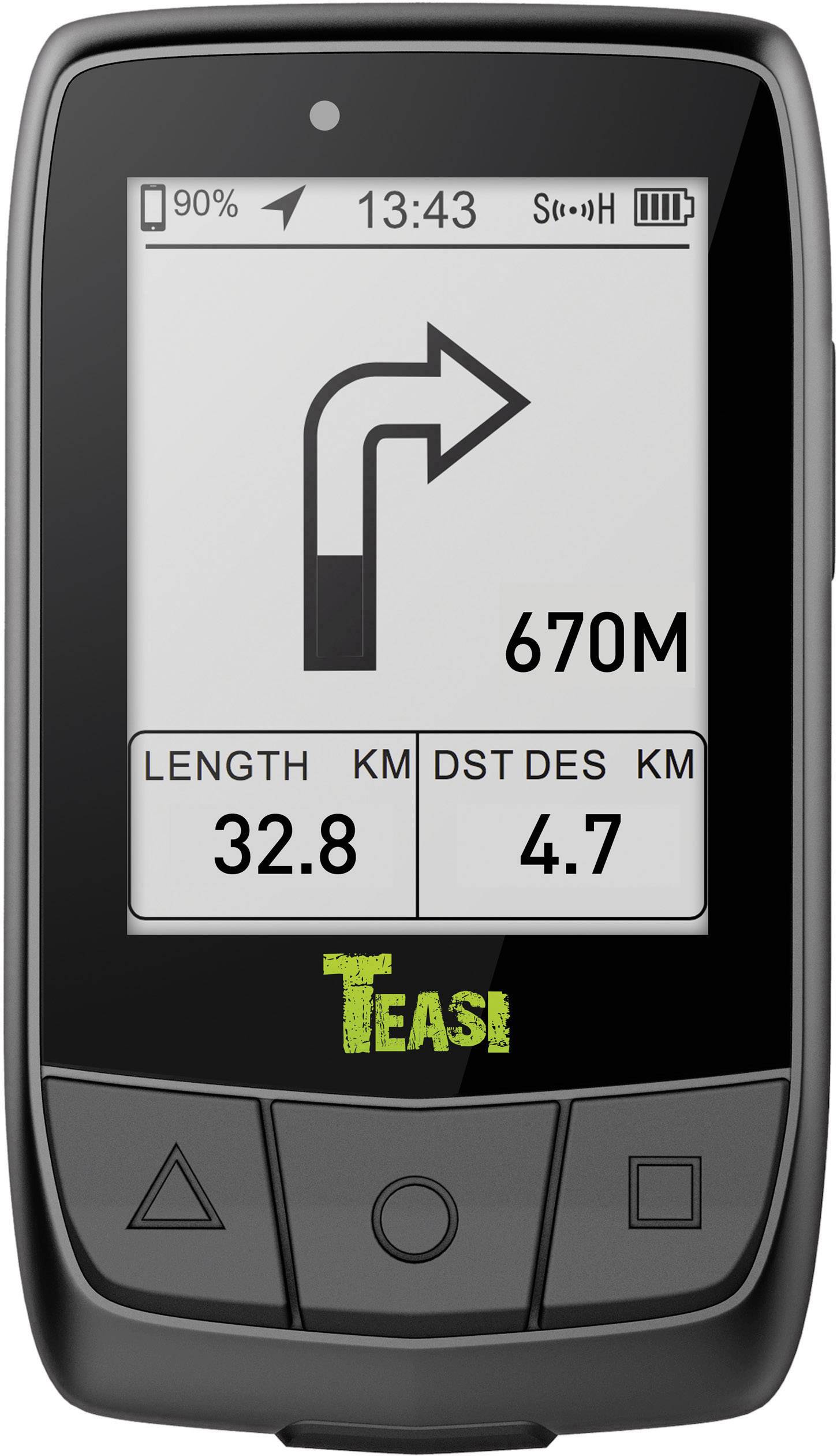 Teasi CORE Outdoor Navi Fahrrad Bluetooth®, spritzwassergeschützt