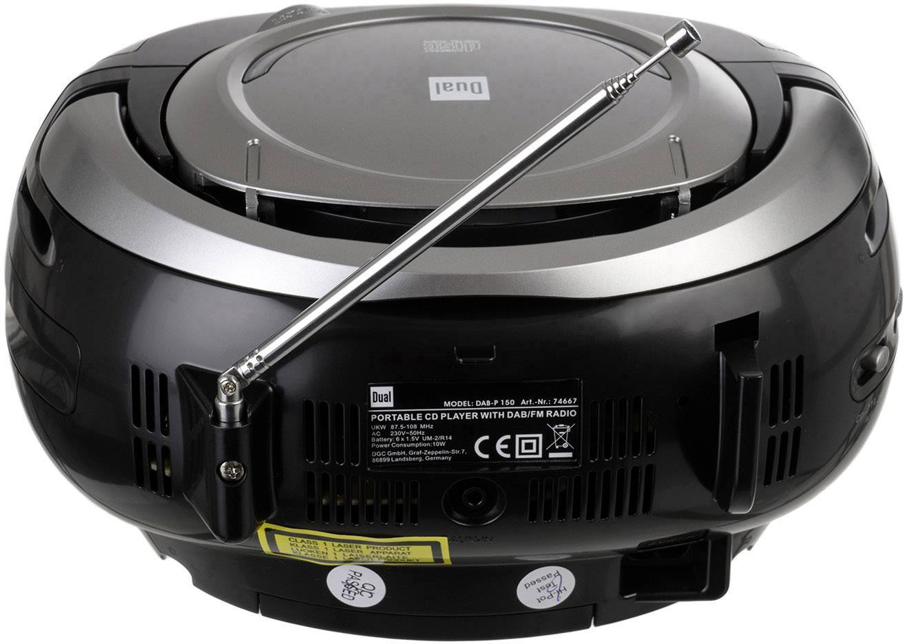 Dual DAB-P 150 CD-Radio DAB+, UKW AUX, CD Schwarz