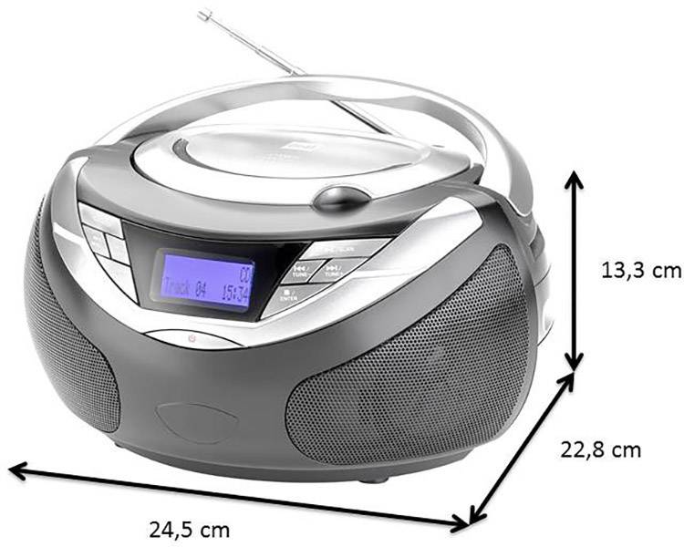 Dual DAB-P 150 CD-Radio DAB+, UKW AUX, CD Schwarz