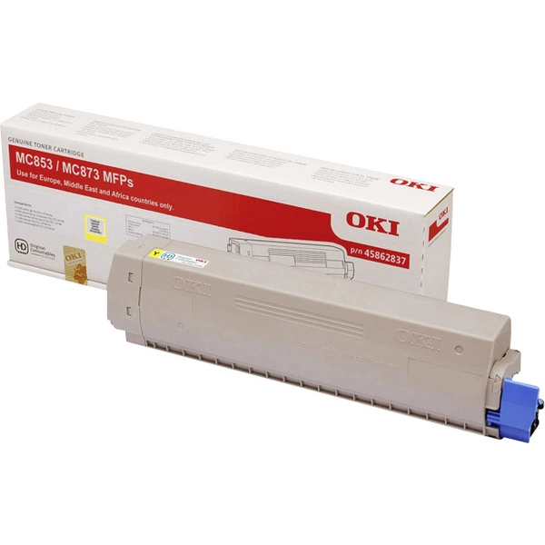 OKI Toner MC853 MC873 Original Gelb 7300 Seiten 45862837 OKI Toner MC853 MC873 Original Gelb 7300 Seiten 45862837