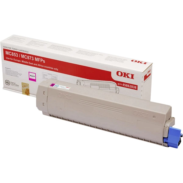 OKI Toner MC853 MC873 Original Magenta 7300 Seiten 45862838 OKI Toner MC853 MC873 Original Magenta 7300 Seiten 45862838