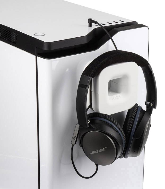 NZXT Puck Kopfhörerhalterung integrierte Kabelführung Weiß