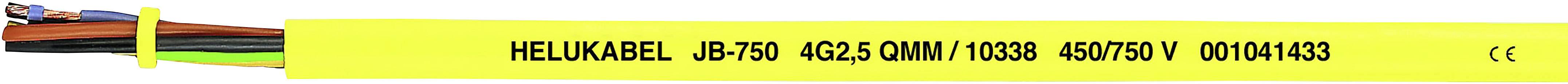 Ein mehradriges gelbes Kabel mit der Aufschrift 'HELUKABEL 18 750 AC3 300V HAR RECYCLING DO11-02C'.