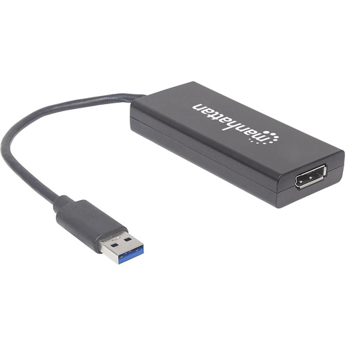 Manhattan USB 3.0 / DisplayPort Adapter [1x USB 3.0 Stecker A - 1x DisplayPort Buchse] Schwarz Farb