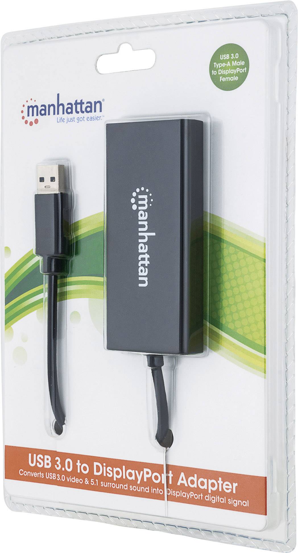 Manhattan USB 3.0 auf DisplayPort-Konverter 152327, 1x -00766623152327
