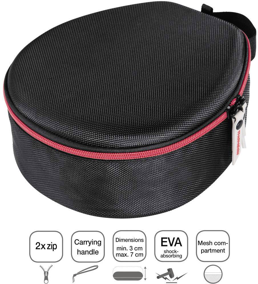 Thomson EARA516 Kopfhörer Tasche Passend für (Kopfhörer):On-Ear-Kopfhörer, Over-Ear-Kopfhörer  Schwarz, Rot