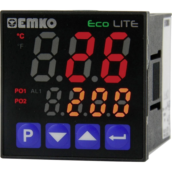 Emko ecoLITE.4.5.2R.0.0 Temperaturregler Pt100, J, K, R, S, T, L -199 bis +999°C Relais 5A (L x B x H) 90 x 48 x 48mm Emko ecoLITE.4.5.2R.0.0 Temperaturregler Pt100, J, K, R, S, T, L -199 bis +999°C Relais 5A (L x B x H) 90 x 48 x 48mm