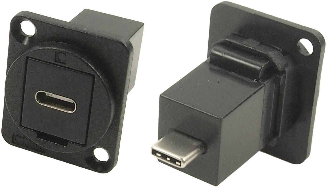 Cliff XLR Adapter USB-C™ Buchse auf USB-C™ Stecker Adapter, Einbau CP30211MB Inhalt: 1St.