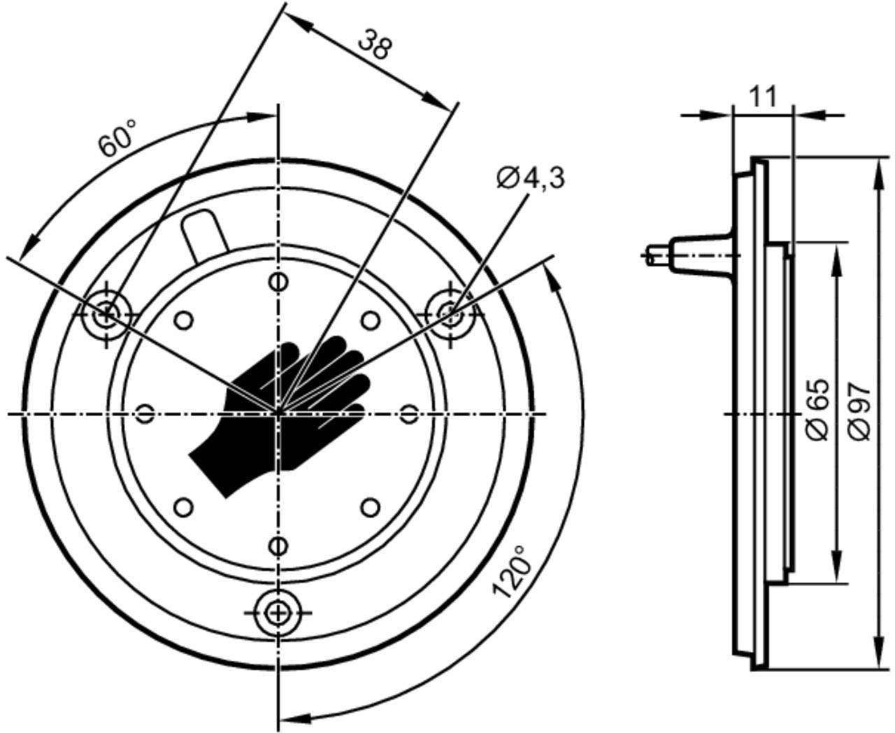 ifm Electronic Kapazitiver Näherungsschalter statisch, Kapazitiv KT5012 KT5012 PNP (Ø x H) 97 mm x 11 mm