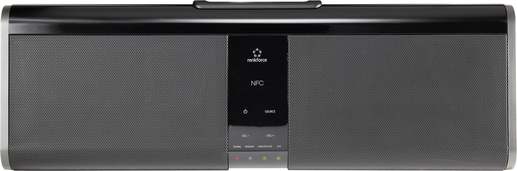 Renkforce RF-TB240WW Soundbar Schwarz inkl. kabellosem Subwoofer, Bluetooth®, NFC