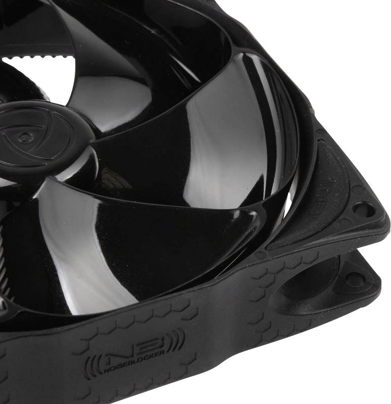 NoiseBlacker BlackSilent Fan X2 – PC-Lüfter 80 Mm, Leise Mit 16 DB, Inkl. Vibrationsgedämpfter Gummipins