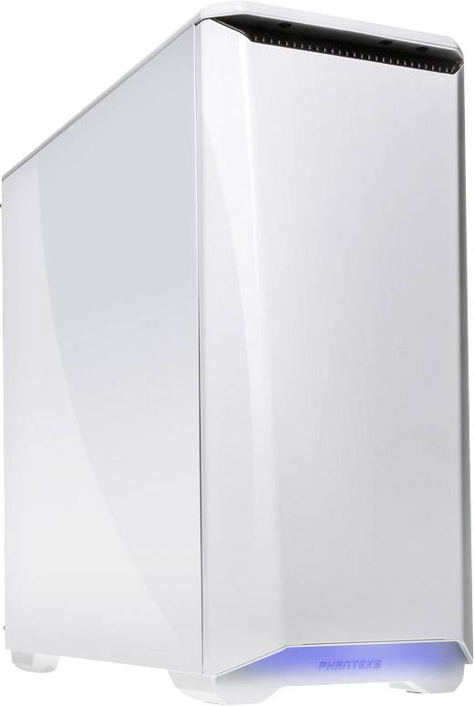 Phanteks P400S Midi-Tower PC-Gehäuse Weiß 2 vorinstallierte Lüfter, Für AIO Wasserkühlung geeignet, gedämmt, Lüftersteuerung, Staubfilter, Werk