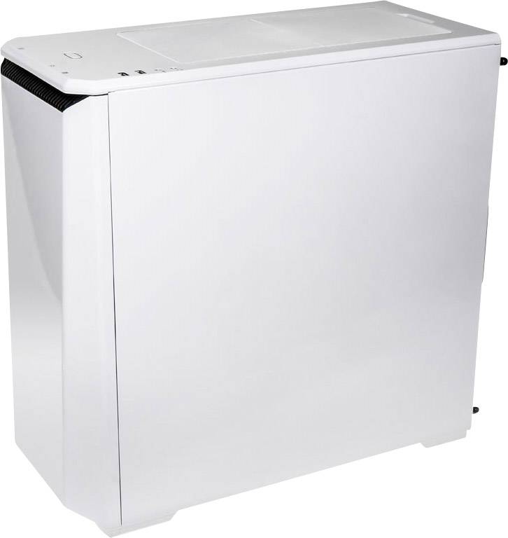 Phanteks P400S Midi-Tower PC-Gehäuse Weiß 2 vorinstallierte Lüfter, Für AIO Wasserkühlung geeignet, gedämmt, Seitenfenster