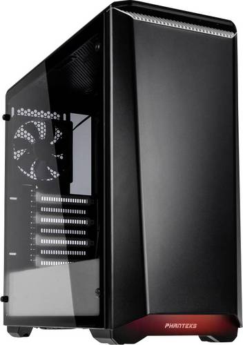 Phanteks P400S Midi-Tower PC-Gehäuse Schwarz, Weiß 2 vorinstallierte Lüfter, Für AIO Wasserkühl