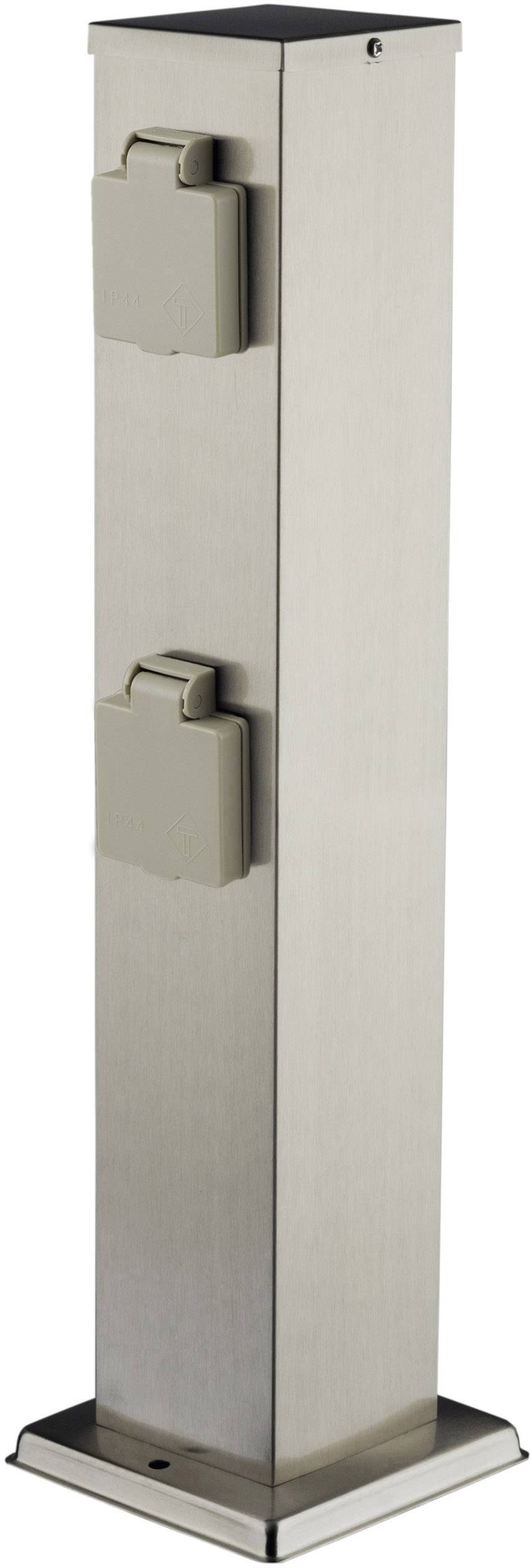 Heitronic 35461 Gartensteckdose Edelstahl erhöhter Berührungsschutz