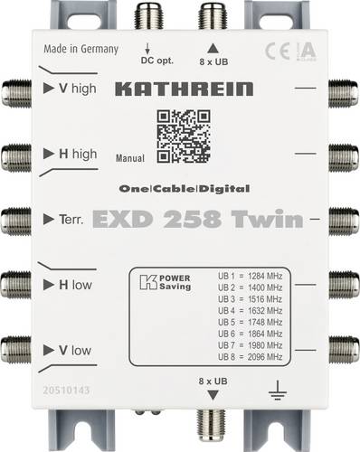 Kathrein EXD 258 Twin Unicable Kaskade 5 auf 2x8 zur Erweiterung