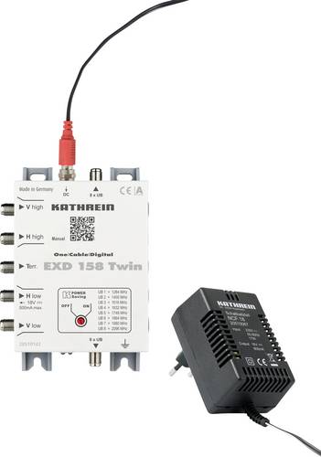 Kathrein EXD 158 Twin SAT Multischalter Kaskade Unicable Eingänge (Multischalter): 5 (4 SAT/1 terre
