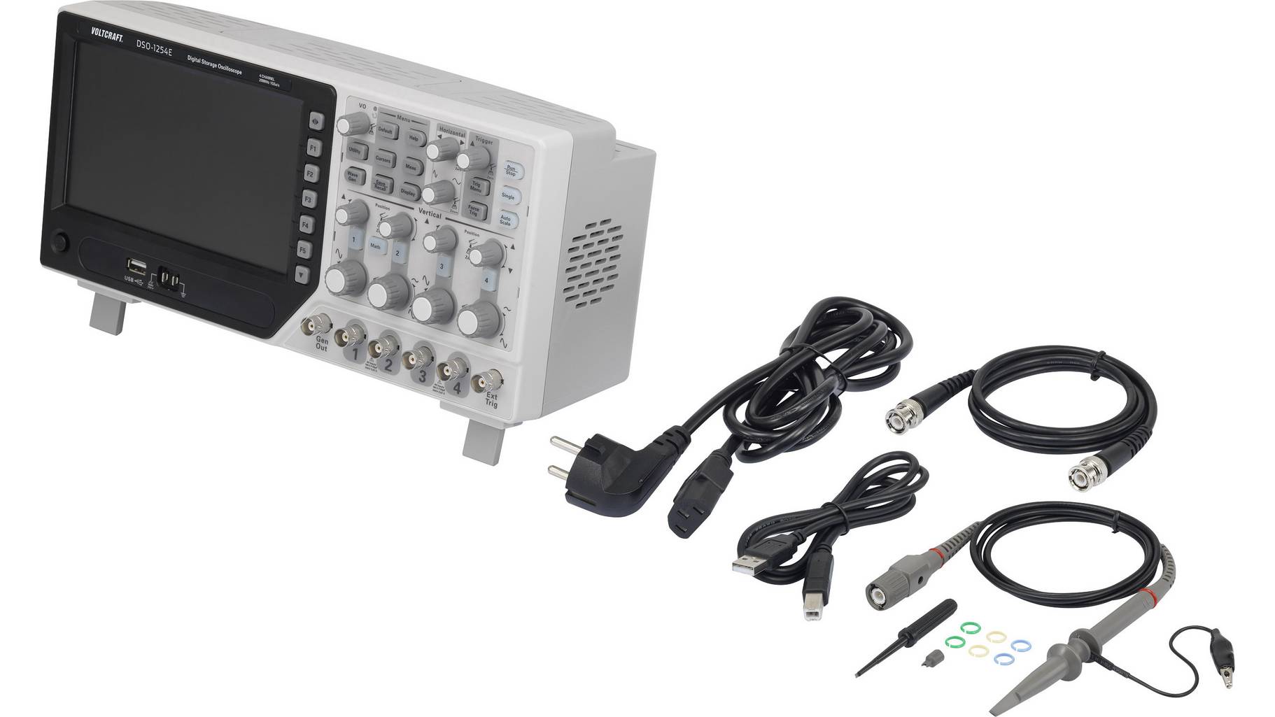 Oscilloscopio Digitale VOLTCRAFT DSO-1204F - 200MHz 4 Canali, Generatore Funzioni Integrato - Foto 3