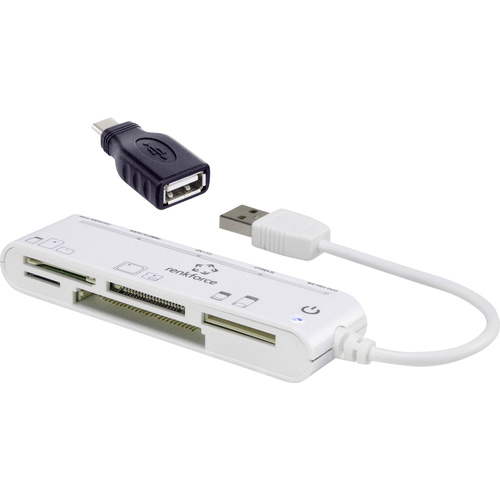 Renkforce All-in-One USB-C™ / USB2.0 Speicherkartenleser CR45e - für Tablets, Smartphones und PC, Weiß