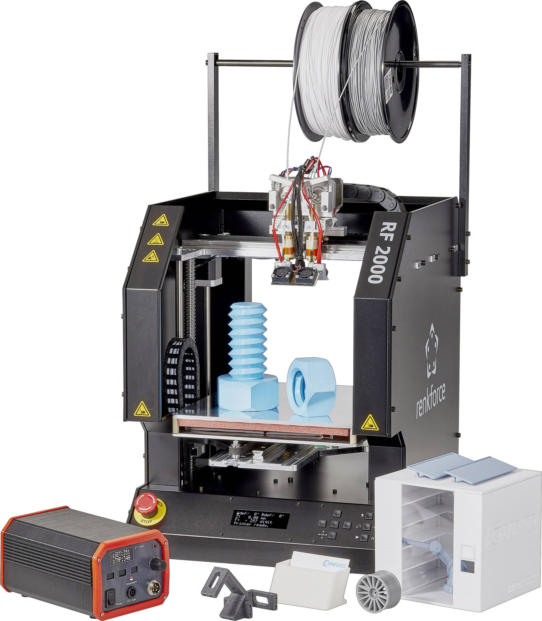 Renkforce RF2000v2 Dual 3D Drucker Fertiggerät beheizbares Druckbett