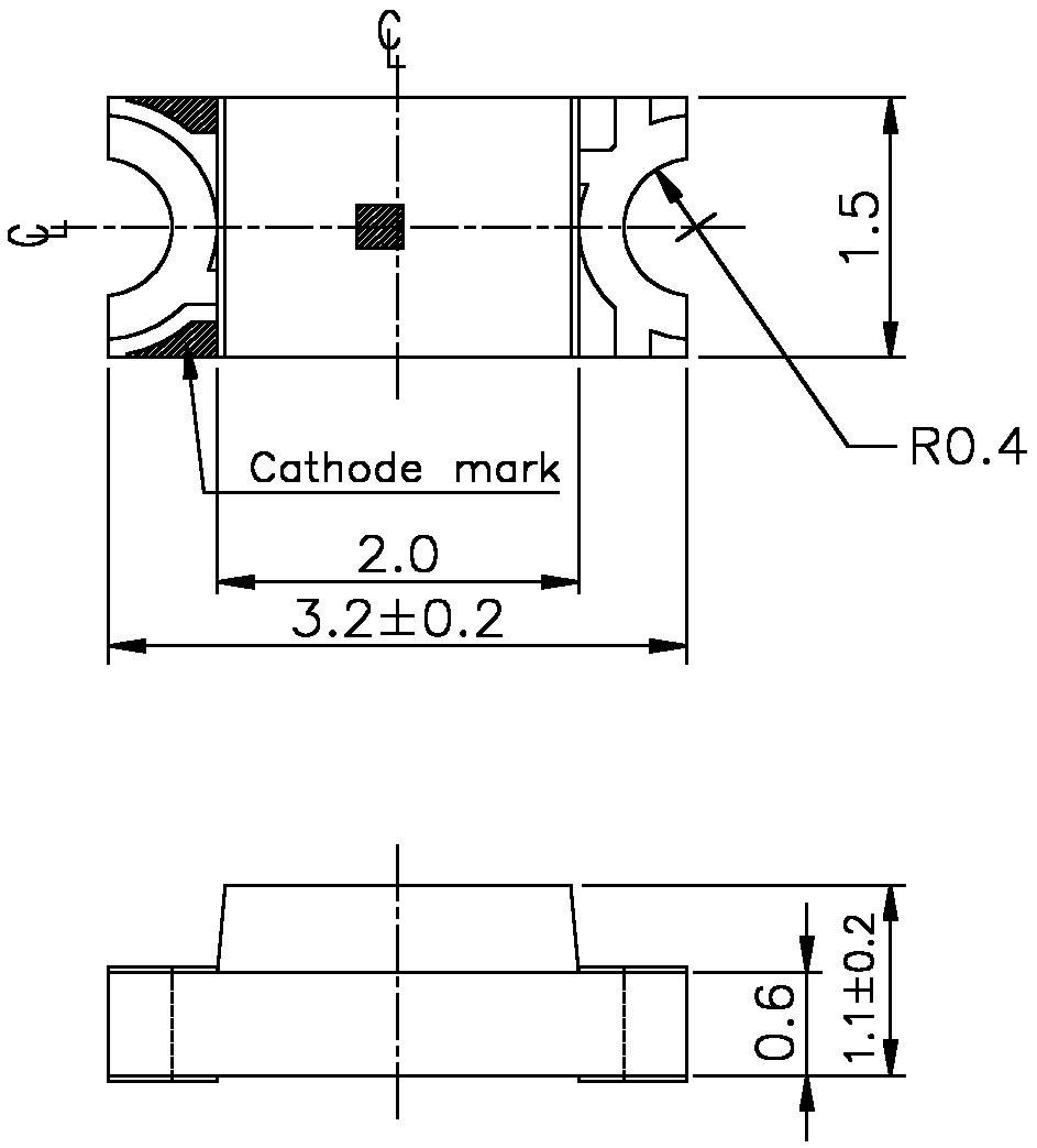 Everlight Opto 15-21UYC/S530-A2/TR8 SMD-LED 1206 Gelb 39 mcd 140° 20mA 2V Tape cut