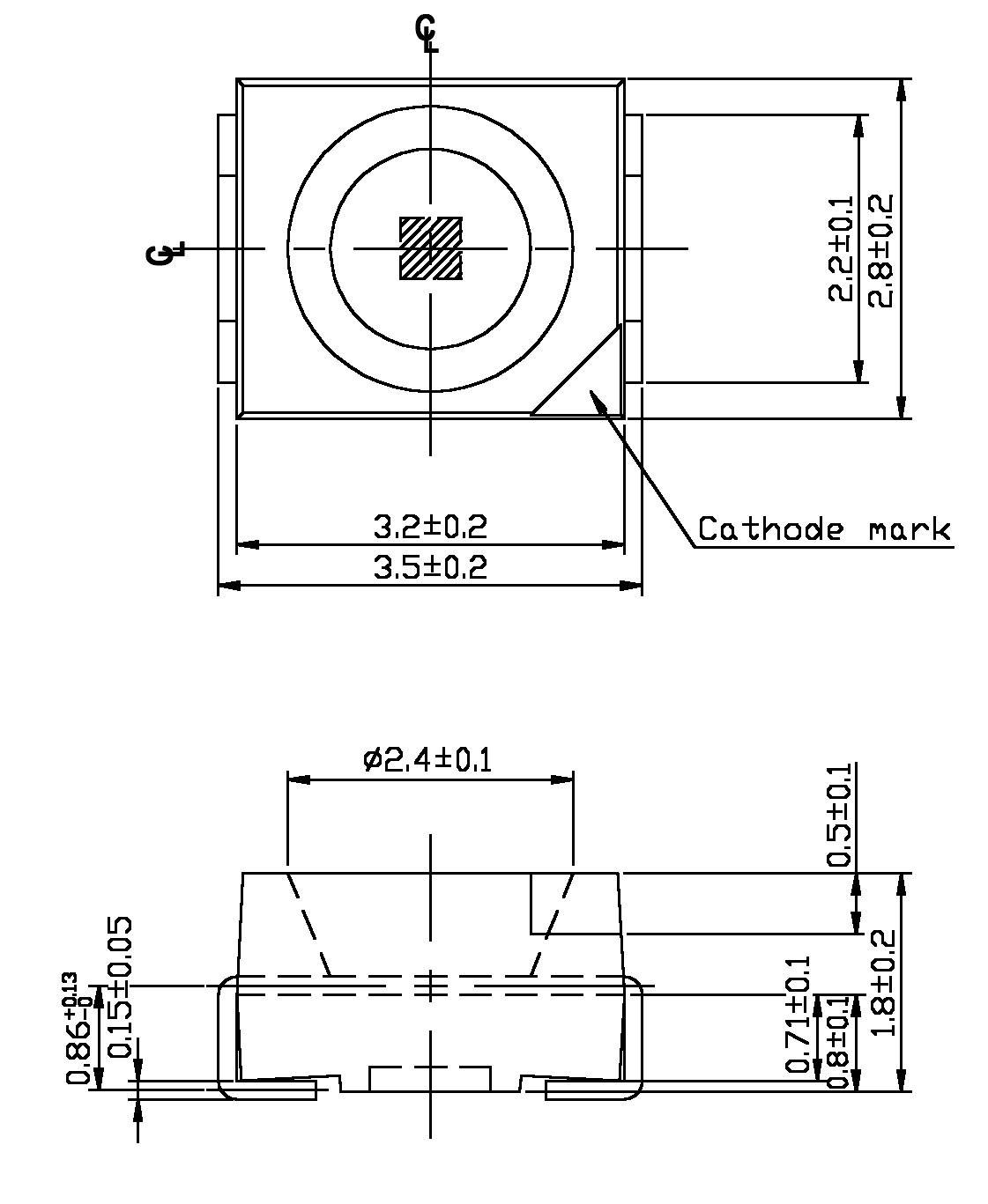 Everlight Opto 67-21UWC/S400-X9/TR8 SMD-LED PLCC2 Weiß 900 mcd 120° 20mA 3.5V Tape cut