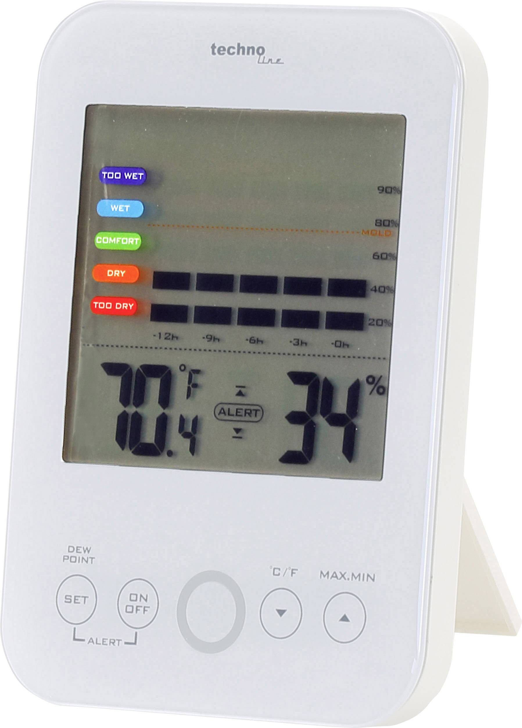 Techno Line WS 9422 Luftfeuchtemessgerät (Hygrometer) 20 % rF 95 % rF Taupunkt-/Schimmelwarnanzeige
