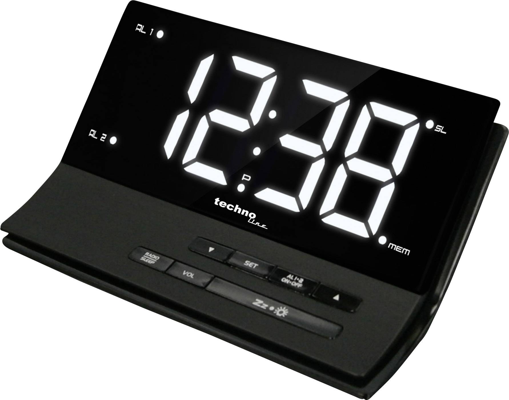 Techno Line WT 482 Funk Wecker Schwarz Alarmzeiten 2 2 Timerzeiten