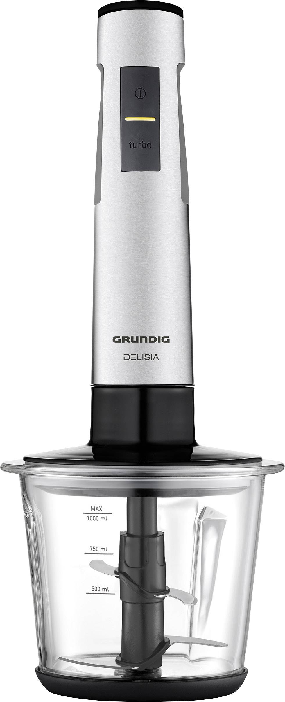 Grundig BL 8680 Stabmixer 850W mit Mixbecher, mit Zerkleinereraufsatz, Schneebesenaufsatz Edelstahl, Schwarz