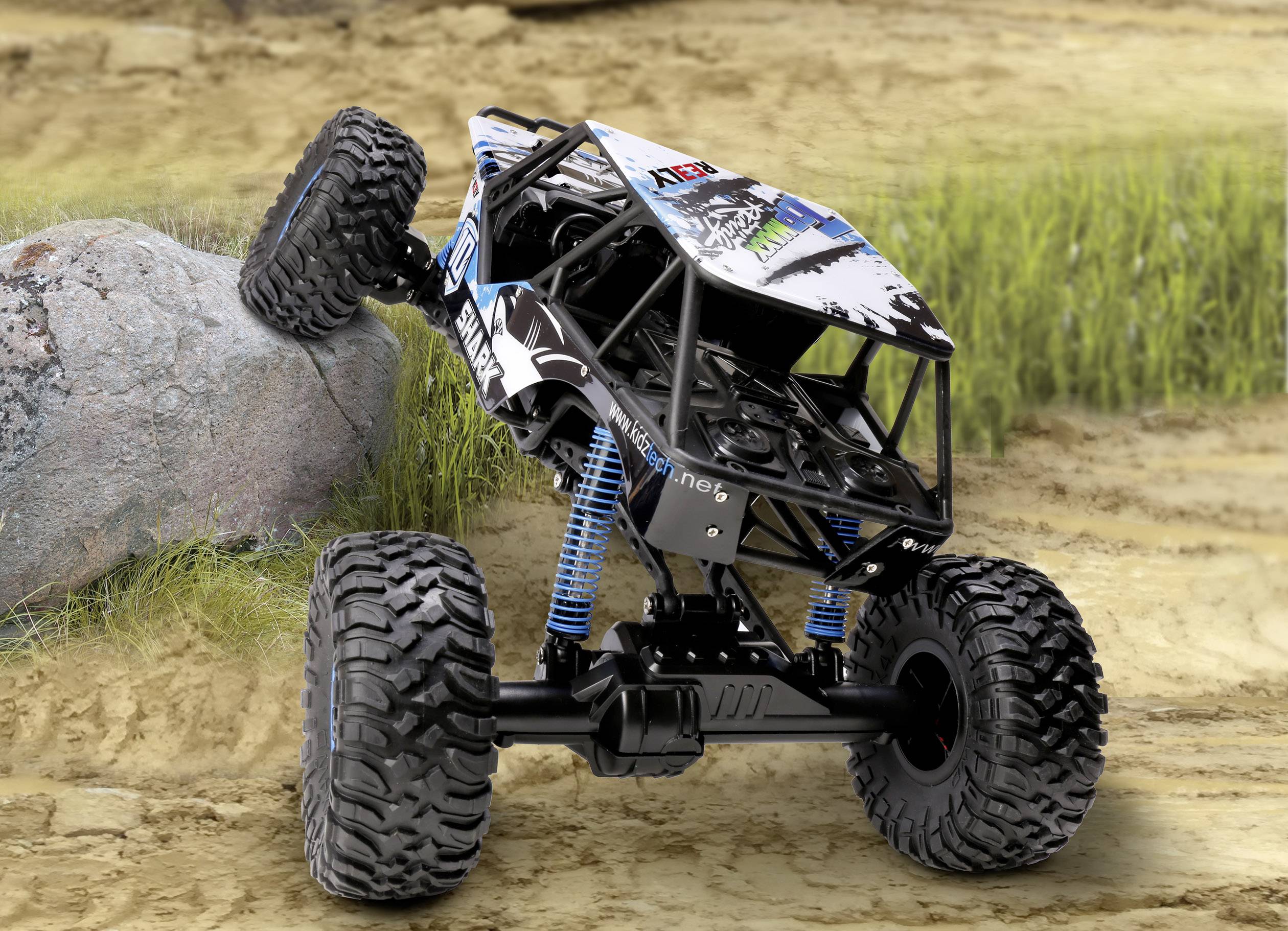 Reely Rock Crawler Brushed 1:10 RC Modellauto Elektro Crawler Allradantrieb (4WD) 100% RtR 2,4GHz inkl. Akku, Ladegerät und