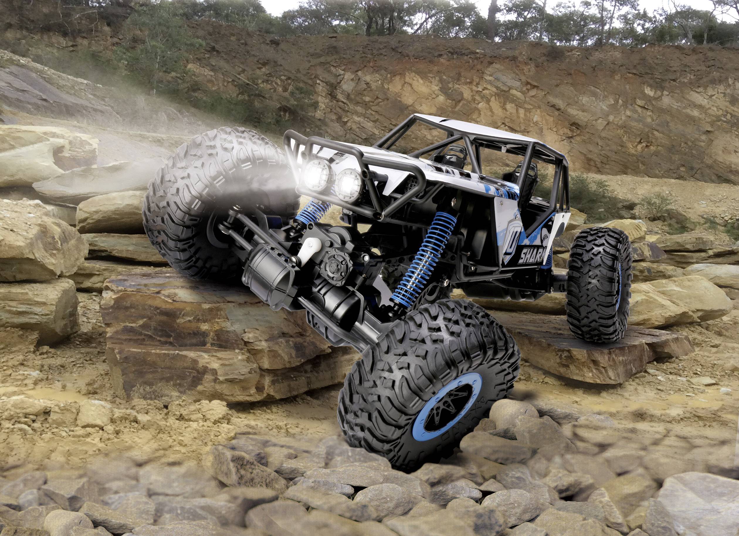 Reely Rock Crawler Brushed 1:10 RC Modellauto Elektro Crawler Allradantrieb (4WD) 100% RtR 2,4GHz inkl. Akku, Ladegerät und